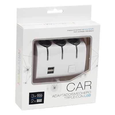 PowerMaster PM-18952 12V/24V Uyumlu 3'lü Oto Çakmak Çoklayıcı ve 2'li USB Şarj Cihazı