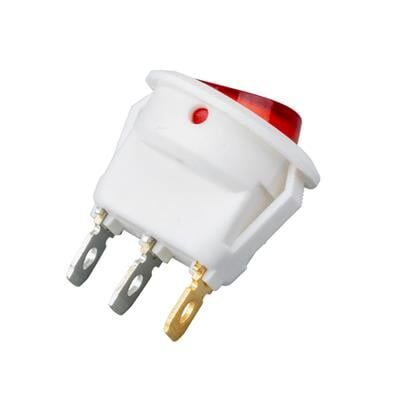 IC-131B Yuvarlak Işıklı Anahtar On-Off 3P Beyaz