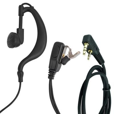 Wln PMR-446 C Tipi Kulak Üstü EL Telsizi PTT Mikrofonlu Kulaklığı 2 Jacklı Aselsan A446 Spiral Arkalıklı 120Cm