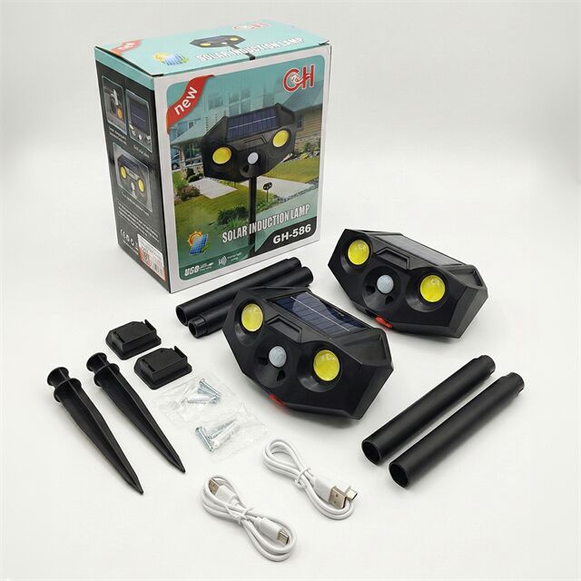 PowerMaster PM-29074 Beyaz ve Kırmızı Renkli Hareket Sensörlü Solar Bahçe Aydınlatması