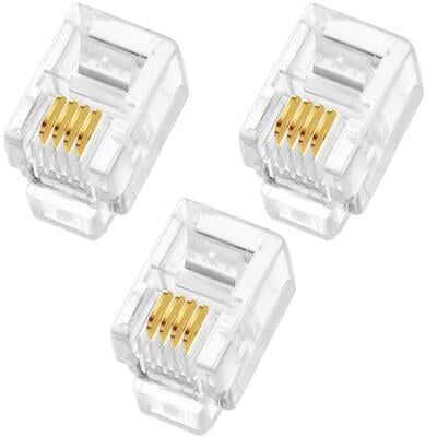 PowerMaster PM-1594 RJ9 4P/4C İnce Telefon Jack Soketi (100'Lük Paket)