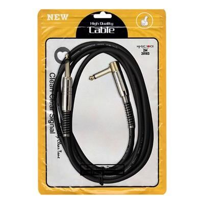 MagicVoice LD377 2 Metre 6.35mm Mono Erkek Jak (TS) L Tipi Ses Kablosu Metal Jack