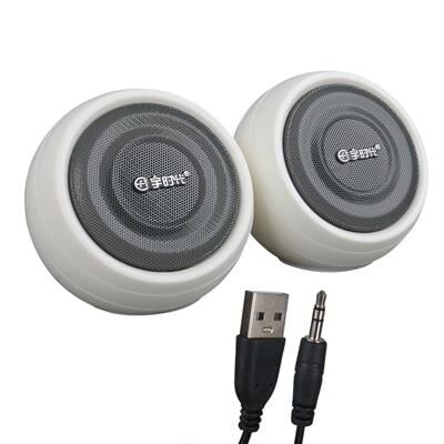 MagicVoice MV-24845 1+1 USB AUX Oval Multımedia Ses Sistemi Speaker - Hoparlör 2X3Watt