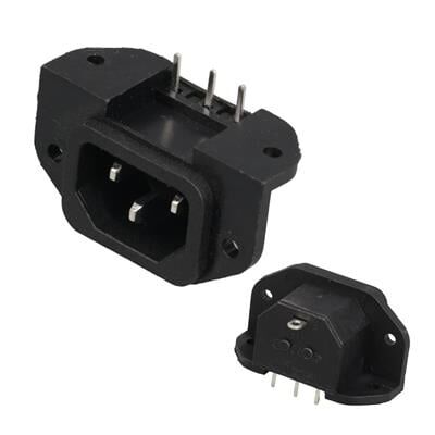 IC-212C C14 Power Soket Erkek Kulaklı 90'C Pcb