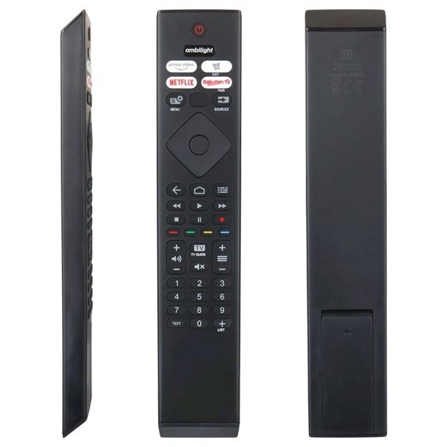 Philips PH V4 - 55PUS943512FZ1 - 65OLED806/12 - 65OLED856/12 - 65PML9507/12 Netflix-Rakuten TV-Prime Video Tuşlu Ses Komutsuz Lcd Led Tv Kumanda
