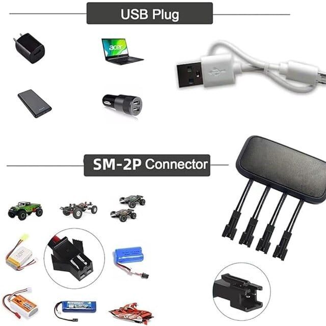 Powermaster PM-29140 4in1 SM-2P Soket 3.7V Lityum Pil Usb Splitter Şarj Aleti