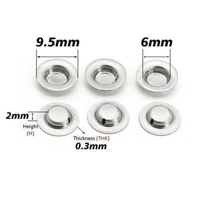 PowerMaster 18650 Lityum Pil Pozitif Kutup Ucu 9.5x6.0x2.0x0.3mm (50'li Paket)