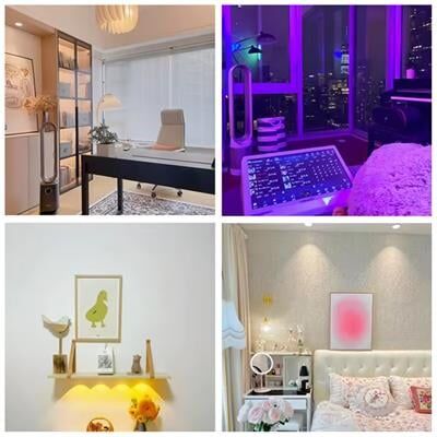 PowerMaster PM-26973 RGB Gün Işığı Led Raf Duvar Aydınlatma 3XAAA Pil İle Çalışır (Tekli)