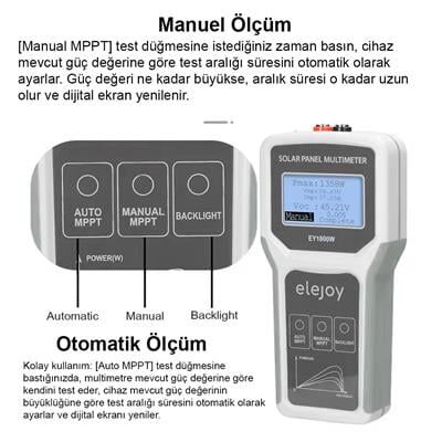 PowerMaster PM-26940 1800 Watt Fotovoltaik MPPT Solar Panel Voltaj Multimetre 12-60V