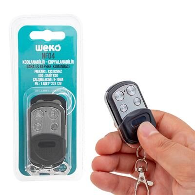 Weko NF04 Kodlanabilir - Kopyalanabilir Garaj Kumandası (Kilit-Bagaj-Alarm Tuşlu)