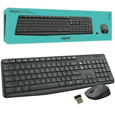 Logitech MK235 Kablosuz Q Klavye Mouse Seti
