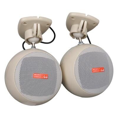 MagicVoice MV-12 7.5 CM 20 Watt Komütatörlü Hat Trafolu Krem Beyazı Sütun Sarkık Hoparlör (2'li Takım)