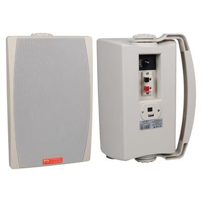 MagicVoice MV-03 16 CM 60 Watt Komütatörlü Hat Trafolu Beyaz Sütun Hoparlör (2'li Takım)