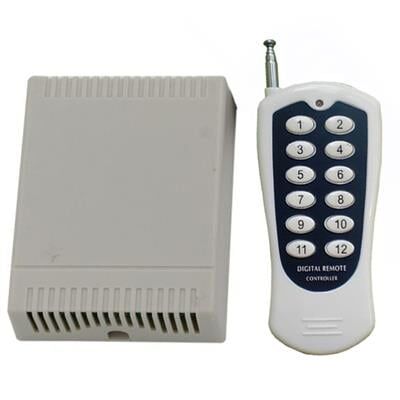 Weko 12 Volt - 433 Mhz 12 Kanallı Uzaktan Kumandalı Garaj Kumandası Kopyalama ve Role Devresi