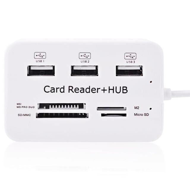 Powermaster 3 Port 2.0 Usb Çoklayıcı Hub + 4 Slot Kart Okuyucu PM-6052