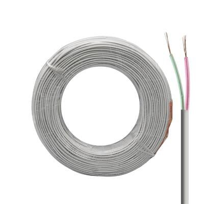 Lan LN-TEL22 Beyaz 2'li Flat Köken 100 Metre Telefon Kablosu