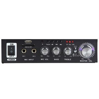 Notel Not-306 2X20W 4-8 Ohm Usb/Sd Girişli Bluetoothlu 2 Mikrofon Girişli Trafosuz Stereo Mini Anfi