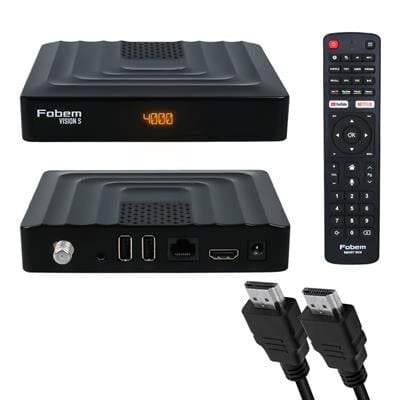 Fobem Vision S Hibrit Ses Komutlu Uydu Alıcılı Android 14 TV Box 4GB Ram 32GB Hafıza 1.5Ghz (Tunerli)