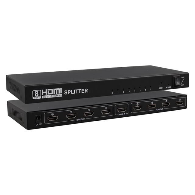 PowerMaster PM-14218 1 Giriş 8 Çıkış Port 1080P FHD HDMI Dağıtıcı Splitter (8'li Çoklayıcı)