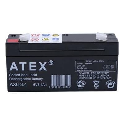 Atex 6 Volt - 3.4 Amper Yatık Akü