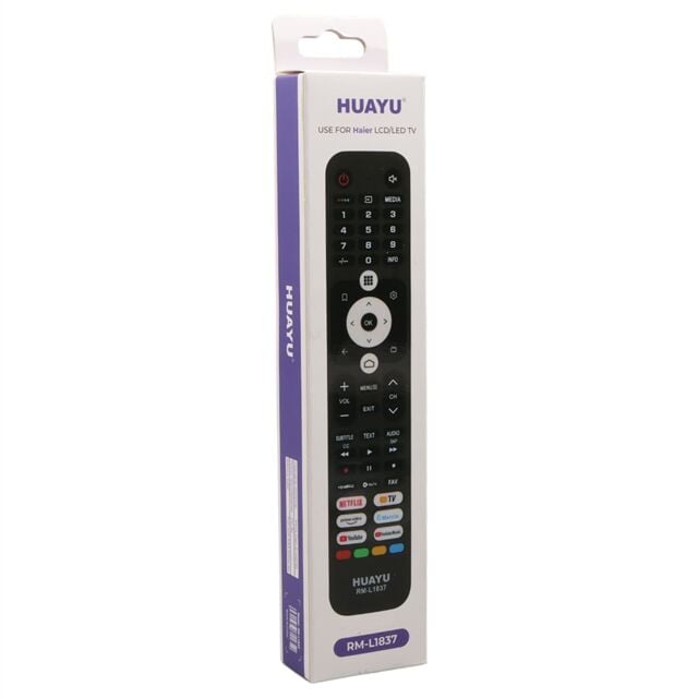 RM-L1837 Haier Netflix Youtube Prime Video Youtube Music Tuşlu LCD Led TV Kumanda