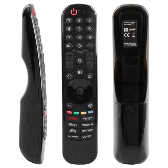 RM-L1863 LG Netflix Prime Video Rakuten Sling Disney+ Tuşlu LCD Led TV Kumanda