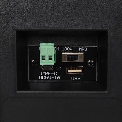 MagicVoice F-LHY4A 4'' (10 CM) Hat Trafolu Duvar Tipi Sütun Hoparlör (10W RMS / 150W Peak - MP3 USB Uyumlu) Çiftli Takım Set - Siyah