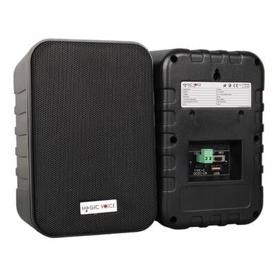 MagicVoice F-LHY4A 4'' (10 CM) Hat Trafolu Duvar Tipi Sütun Hoparlör (10W RMS / 150W Peak - MP3 USB Uyumlu) Çiftli Takım Set - Siyah