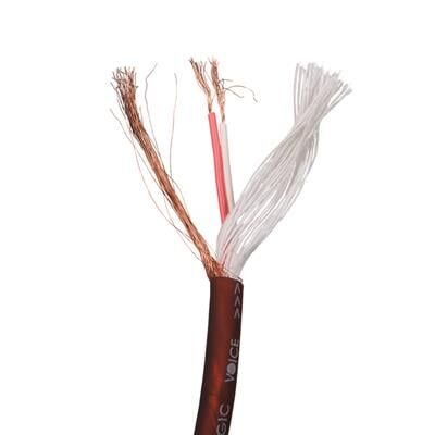 MagicVoice B96 Profesyonel 2 Damarlı Blendajlı Enstrüman Mikrofon Kablosu Stereo 100 Metre (Kahverengi)
