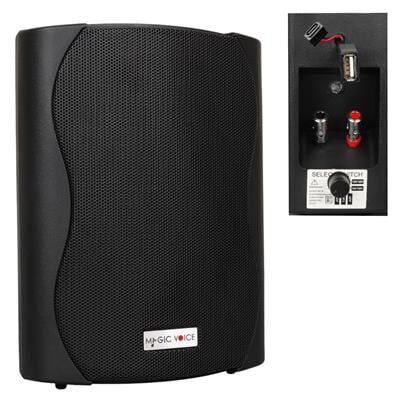 MagicVoice F-LHY5S 5.25'' (13.5 CM) Hat Trafolu Duvar Tipi Sütun Hoparlör (20W RMS / 180W Peak - MP3 USB Uyumlu) - Siyah