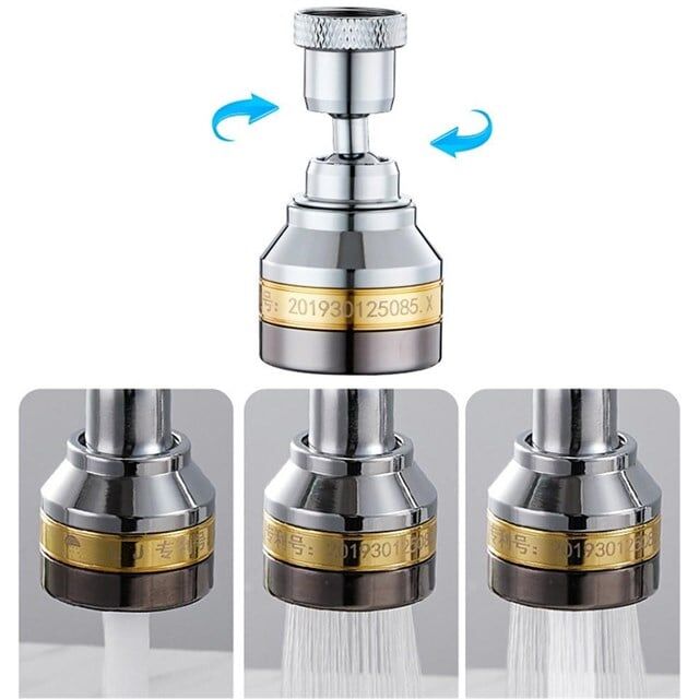 Sunup SN-29319 Üç Kademe Hız Ayarlı Su Akış Kontrollü Musluk Başlığı