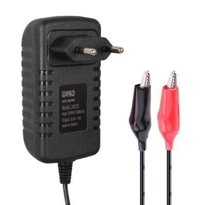 Weko 7.2 Volt - 1 Amper Krokodil Uçlu Priz Tipi Yerli Üretim Akü Şarj Adaptörü