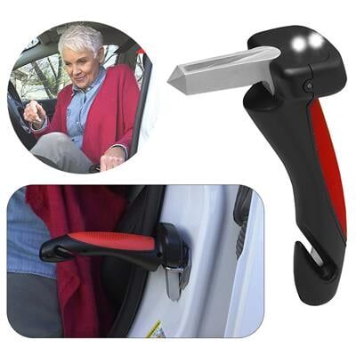 Sunup SN-26713 Araç İniş Destek Kolu Cam Kırıcı Fener Emniyet Kemeri Kesici Çok Fonksiyonlu