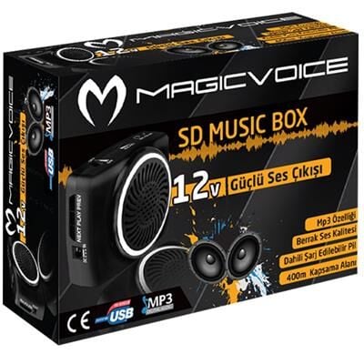 Magicvoice MV-17450 USB-SD Kart Girişli Şarjlı Mini Seyyar Rehber Anfisi