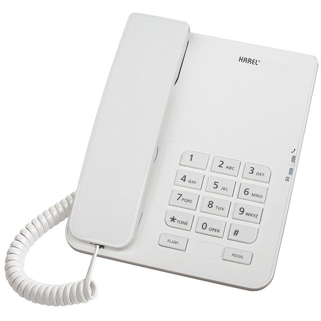 Karel TM-140 Kablolu Ekransız Krem Masaüstü Telefon