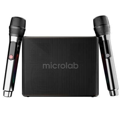 Microlab M60 Vega 100W RGB 2 Adet Kablosuz Mikrofonlu Bluetooth Karaoke Hoparlör (15.000mAh Batarya)