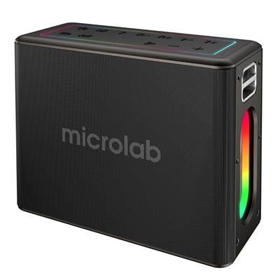 Microlab M60 Vega 100W RGB 2 Adet Kablosuz Mikrofonlu Bluetooth Karaoke Hoparlör (15.000mAh Batarya)