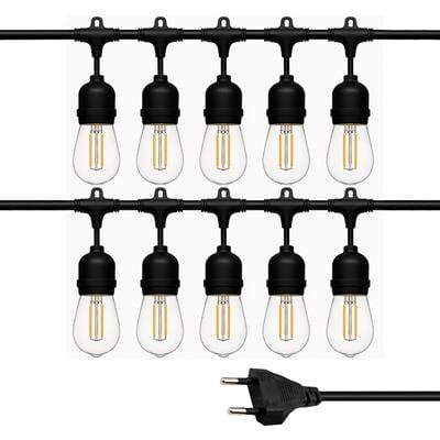 Ledx KB00002 10'lu E27 Duy Sıralı 10 Metre Lamba Kablosu (10 Adet Duy İçerir)