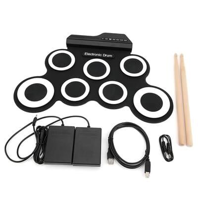 MagicVoice G3002 Elektronik Bateri Roll UP Davul Matı Kiti 7 Ped