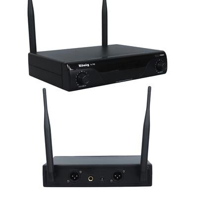 König K-700 E-E Profesyonel 663-694Mhz 2 El 2 Kanal Uhf 2x50 Kablosuz Telsiz Mikrofon