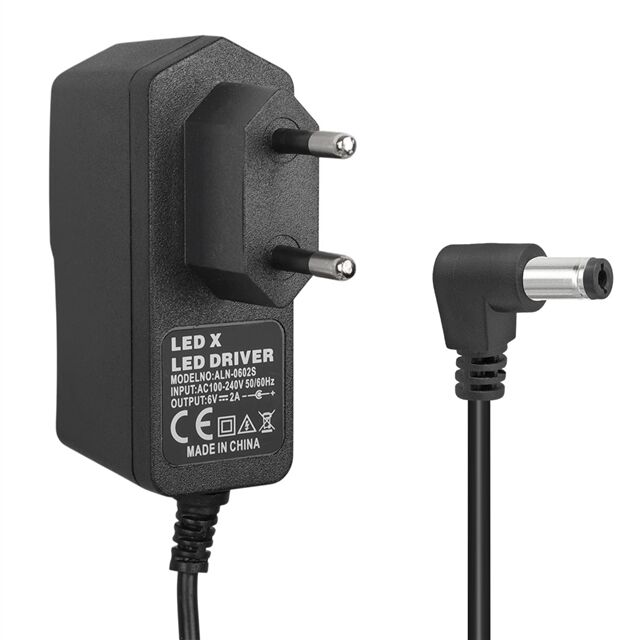 Powermaster PM-16738 6 Volt - 2 Amper 5.5*2.5 Mm Uçlu Plastik Kasa Priz Tipi Adaptör