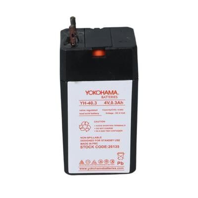 Yokohama YH-40.3 4 Volt - 0.3 Amper Akü (25.5x19.5x48 mm)