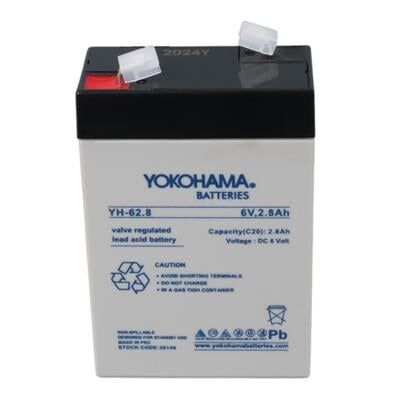 Yokohama YH-62.8 6 Volt - 2.8 Amper Dik Akü (66x33x97 mm)