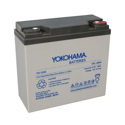 Yokohama YH-122.4 12 Volt - 24 Amper Elektrikli Bisiklet Aküsü (180x76x167 mm)