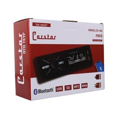 Carstar CS-960 Çift USB/SD/FM/AUX/Bluetooth Kumandalı Oto Teyp 4X60 Watt