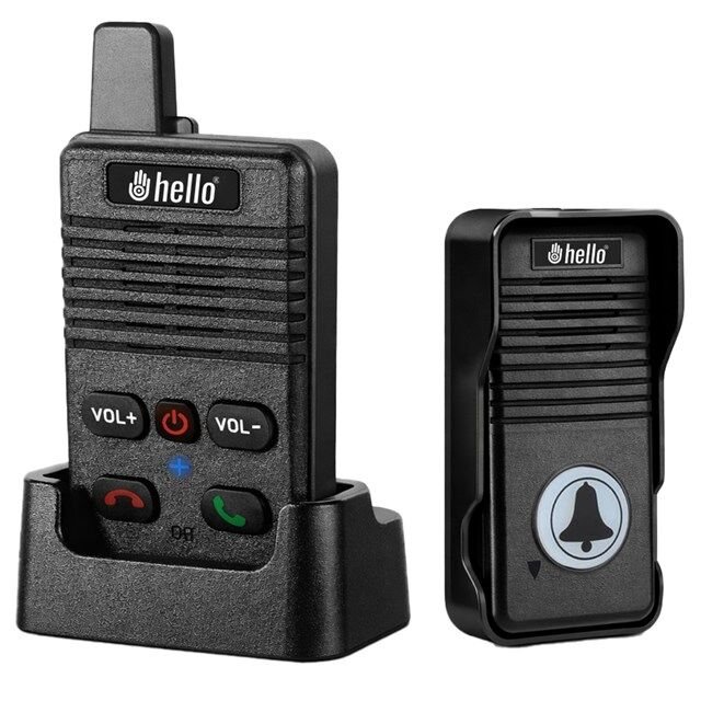 Hello D90 1000mAh Şarjlı Kapalı Devre Telsiz Kapı Zili ve İnterkom Sistemi Kesintisiz Çift Taraflı Sesli İletişim Telsiz