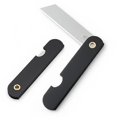 PowerMaster PM-28647 Tekli Katlanır Falçata Maket Bıçağı Büyük Paslanmaz Çelik Siyah