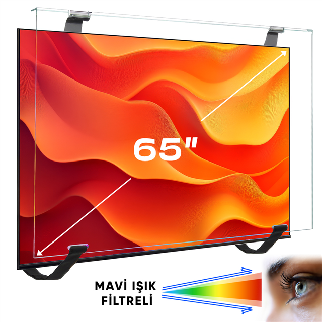Weko WK-29928 65'' Mavi Işık Filtreli TV Ekran Koruyucu Darbeye Dayanıklı 2mm Optik Difüzörlü