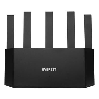 Everest EWR-X3000MBPS-V1 X3000Mbps Dualband 5*6dBi 1 Wan Port + 3 Lan Port Wi-Fi 6 Wisp+Ap+Repeater Destekli Kablosuz Wifi Router