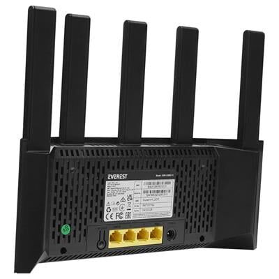 Everest EWR-X3000MBPS-V1 X3000Mbps Dualband 5*6dBi 1 Wan Port + 3 Lan Port Wi-Fi 6 Wisp+Ap+Repeater Destekli Kablosuz Wifi Router